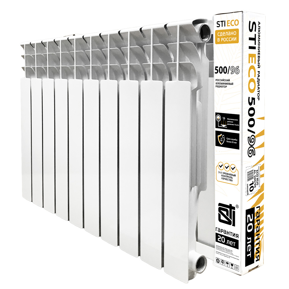 Алюминиевый радиатор STI ECO RUS AL 500/96 10 сек. Алюминиевый радиатор STI ECO RUS AL 500/96 10 сек.