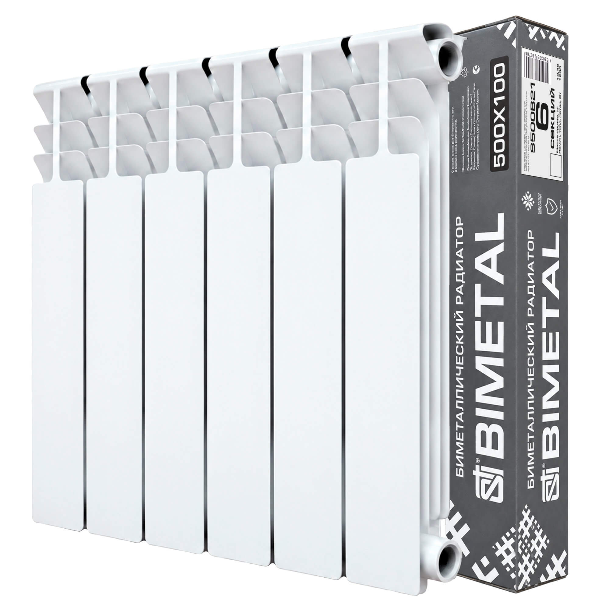 Биметаллический радиатор STI Bimetal 500/100 (S500B21) 6 сек. - фото1