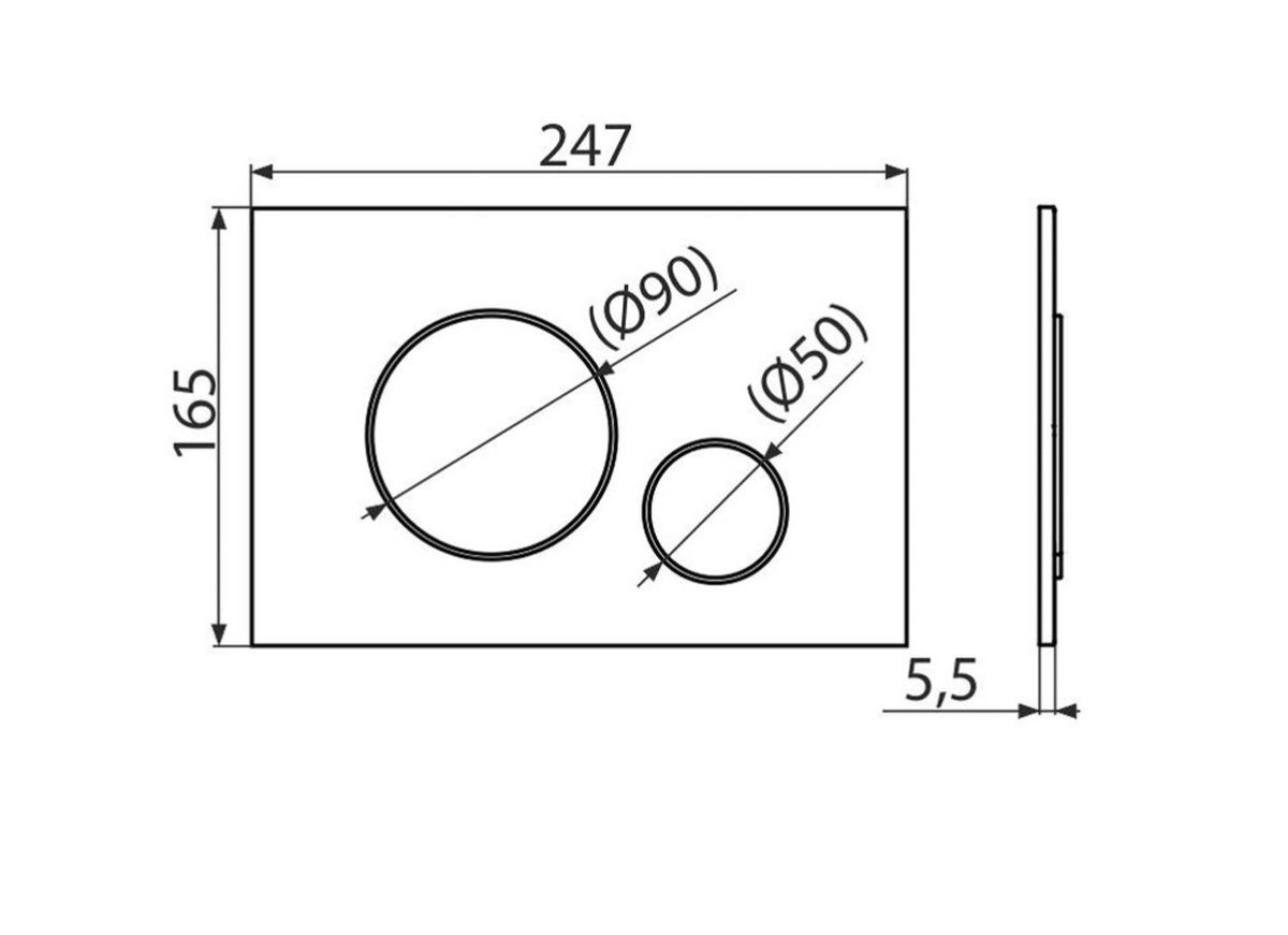 Кнопка смыва Alcaplast для инсталляции белая M670 - фото2