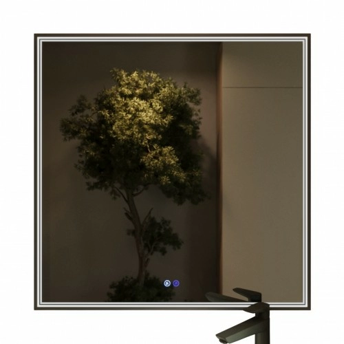   Z_B_FR_800x800_BL Многофункциональное зеркало Fresco 800х800 (черный) - фото1
