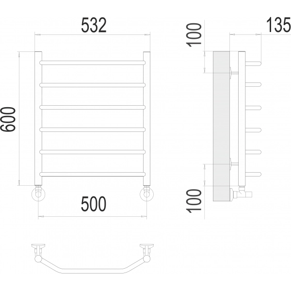 Полотенцесушитель Terminus «Виктория» П6 500х600 фото-3
