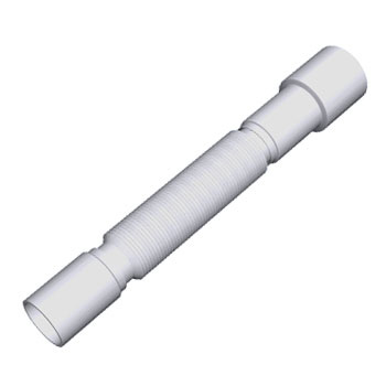 T003 Гибкая труба 40х40-50 (гофротруба) 345-715 мм. - фото1