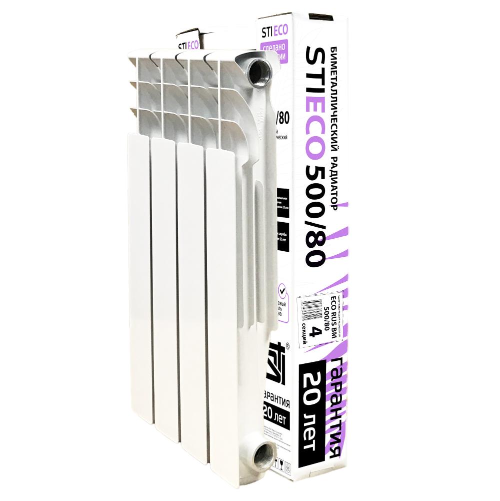 Биметаллический радиатор STI ECO RUS BM 500/80 4 сек. - фото1 Биметаллический радиатор STI ECO RUS BM 500/80 4 сек. - фото1