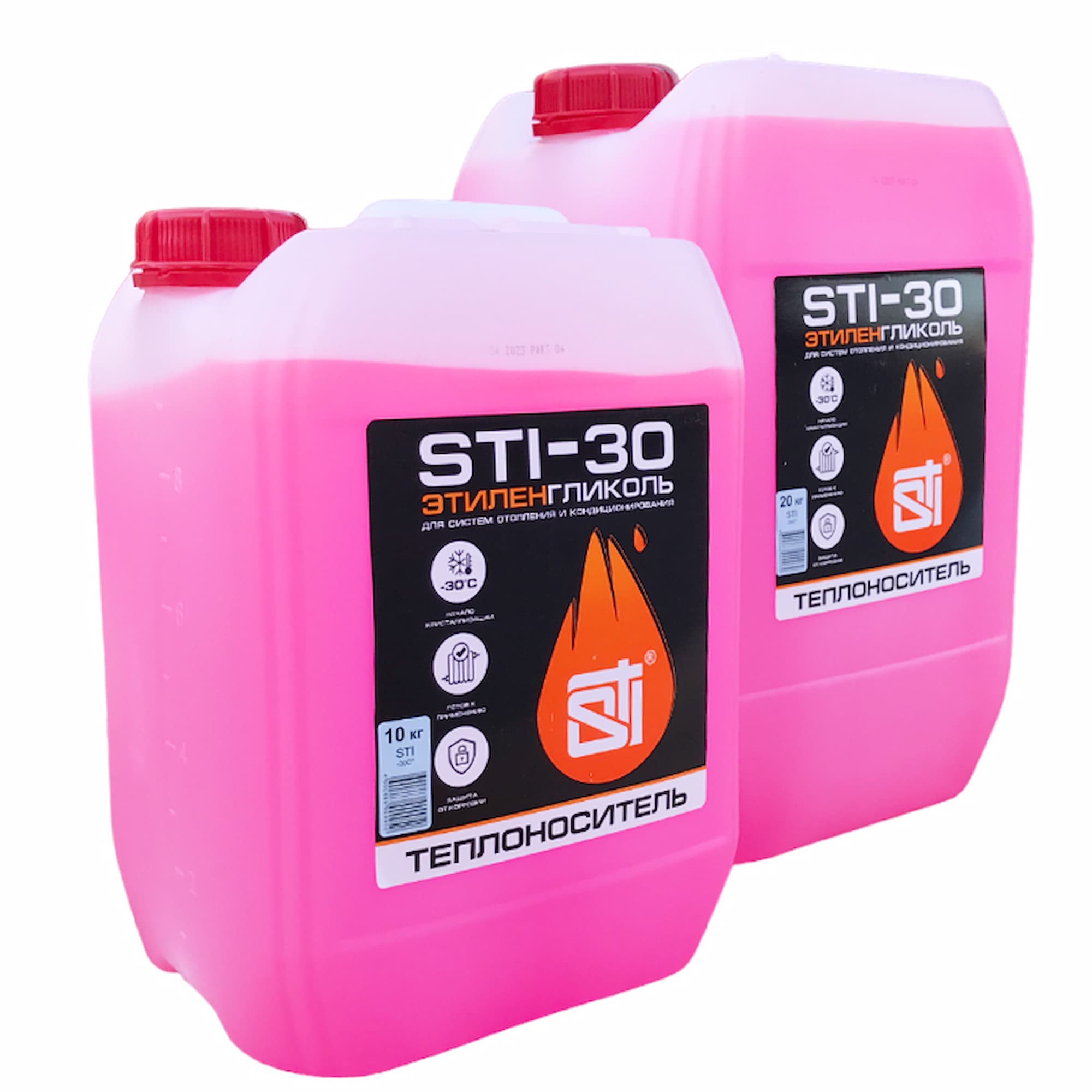 Теплоноситель (антифриз) STI этиленгликоль (-30°C) 20 кг. фото-3