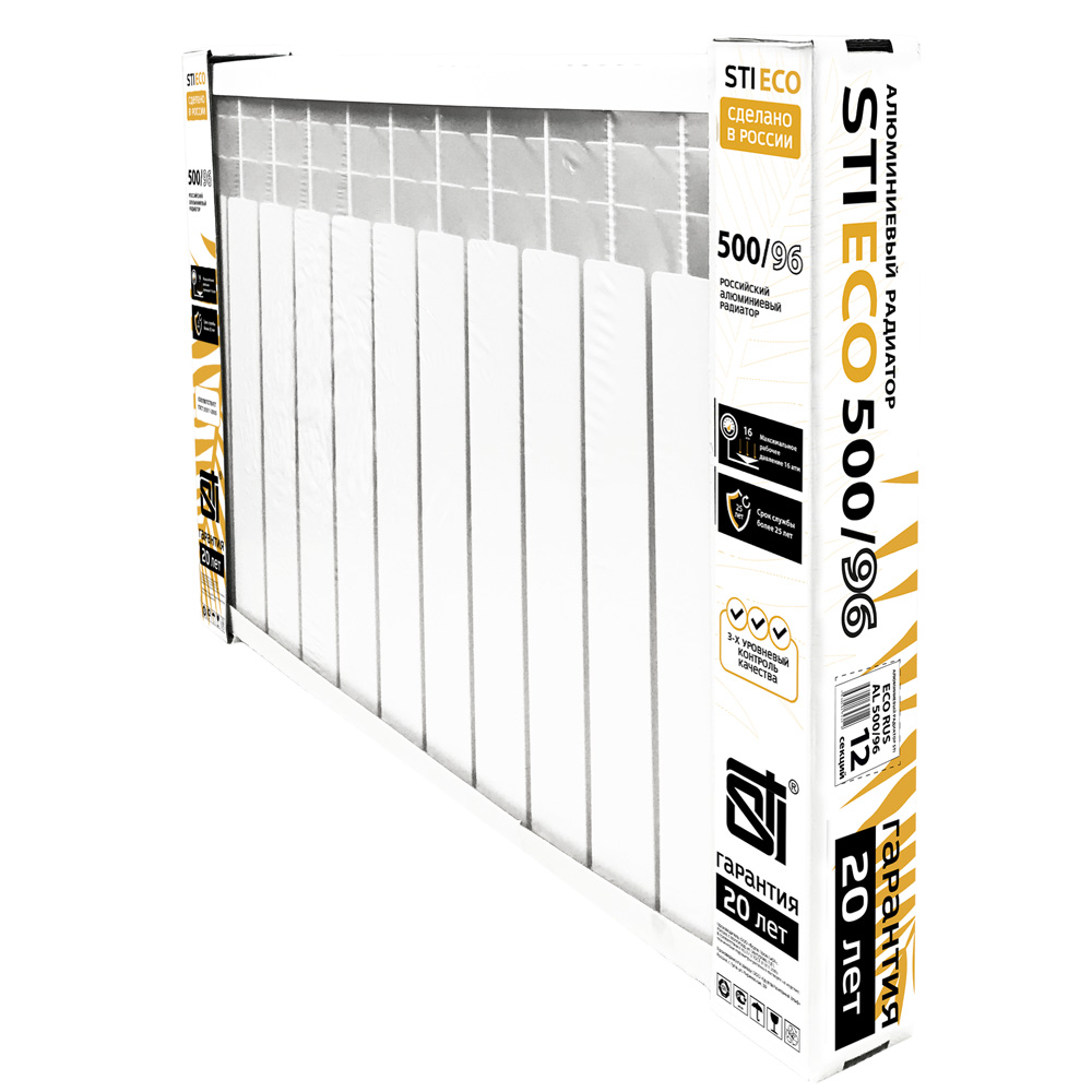 Алюминиевый радиатор STI ECO RUS AL 500/96 12 сек. - фото2 Алюминиевый радиатор STI ECO RUS AL 500/96 12 сек. - фото2