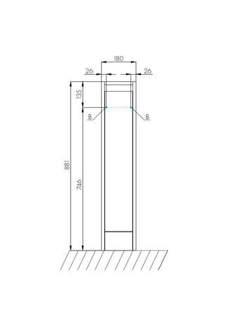 Тумба напольная Акватон Лондри 20 белая под стиральную машину, умывальник Лондри фото-5