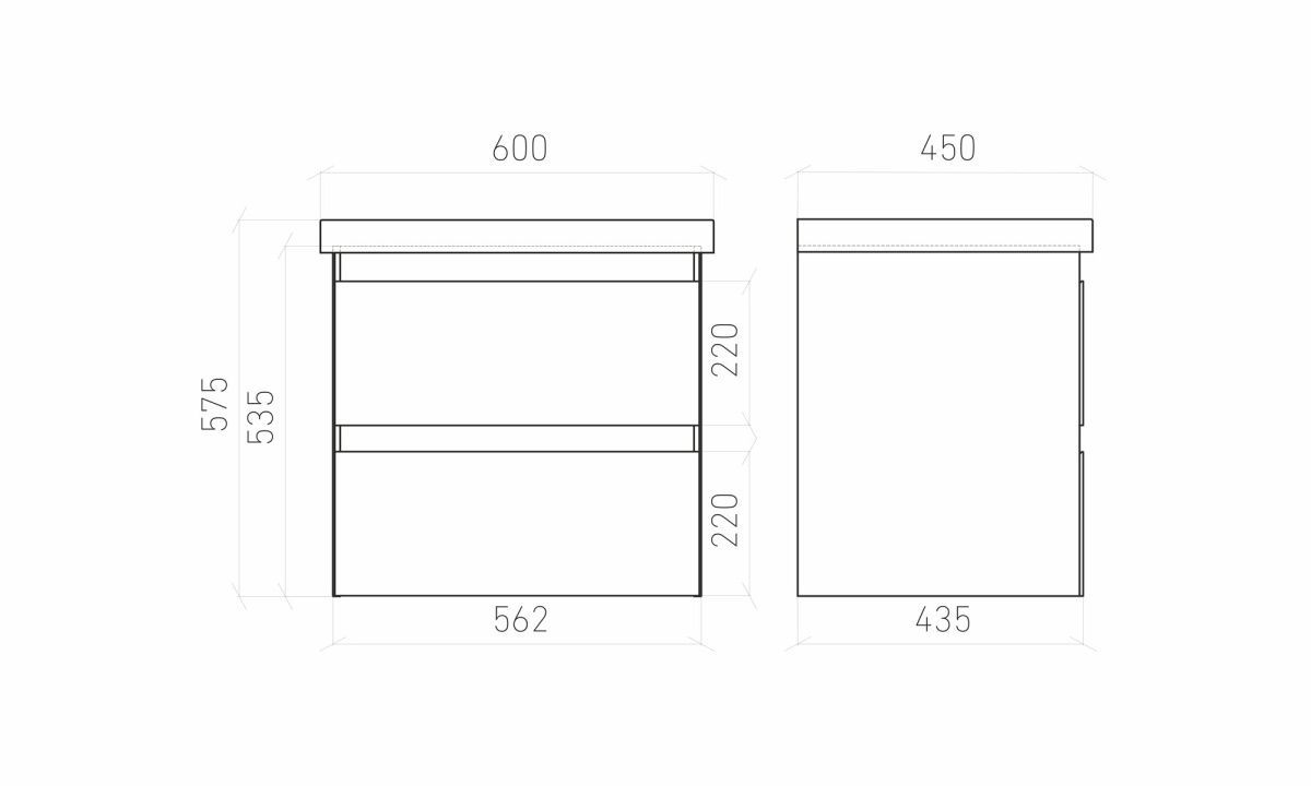 Тумба подвесная Laparet Vitrum 60 под умывальник CeraStyle Elite 60, белый матовый фото-4 Тумба подвесная Laparet Vitrum 60 под умывальник CeraStyle Elite 60, белый матовый фото-4