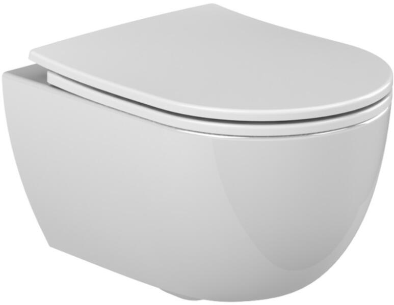 Унитаз подвесной CeraStyle Bella безободковый белый без сиденья - фото1