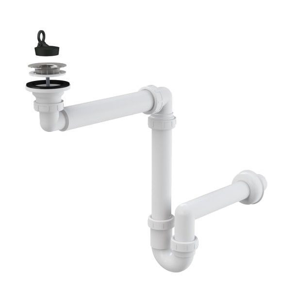 Сифон для умывальника Alcaplast экономящий пространство, A413 - фото1