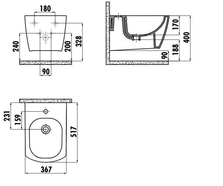 Биде подвесное Creavit Elegant фото-2