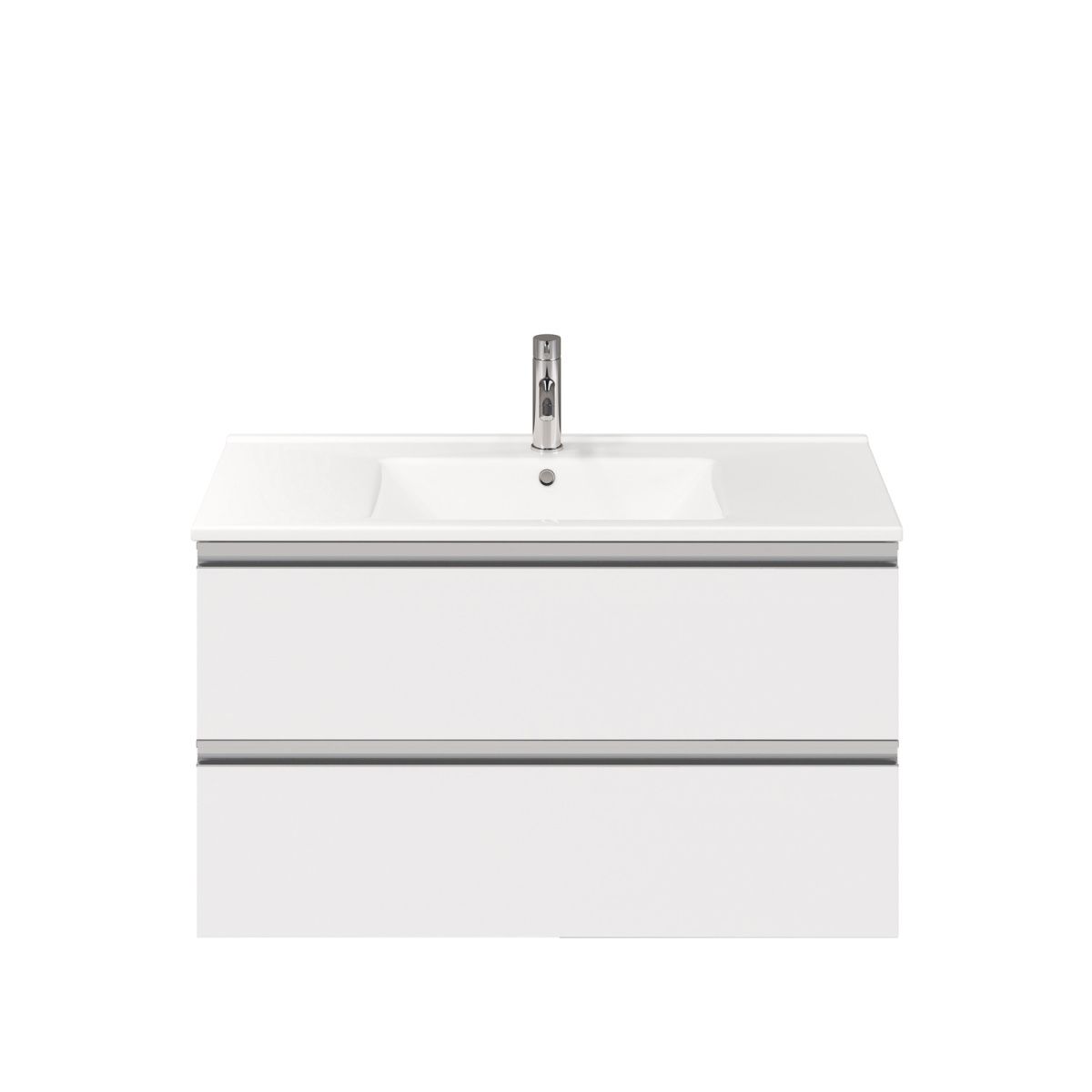 Тумба подвесная Laparet Felis 100 под умывальник CeraStyle Arte 100, белый шёлк - фото2