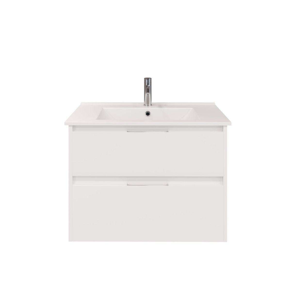 Тумба подвесная Laparet NORMA 80 под умывальник Creavit SU 80, белый шелк матовый фото-2