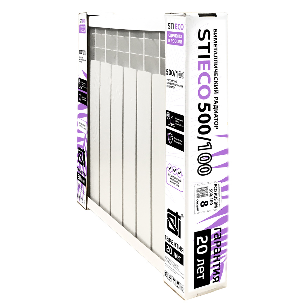 Биметаллический радиатор STI ECO RUS BM 500/100 8 сек. - фото2 Биметаллический радиатор STI ECO RUS BM 500/100 8 сек. - фото2