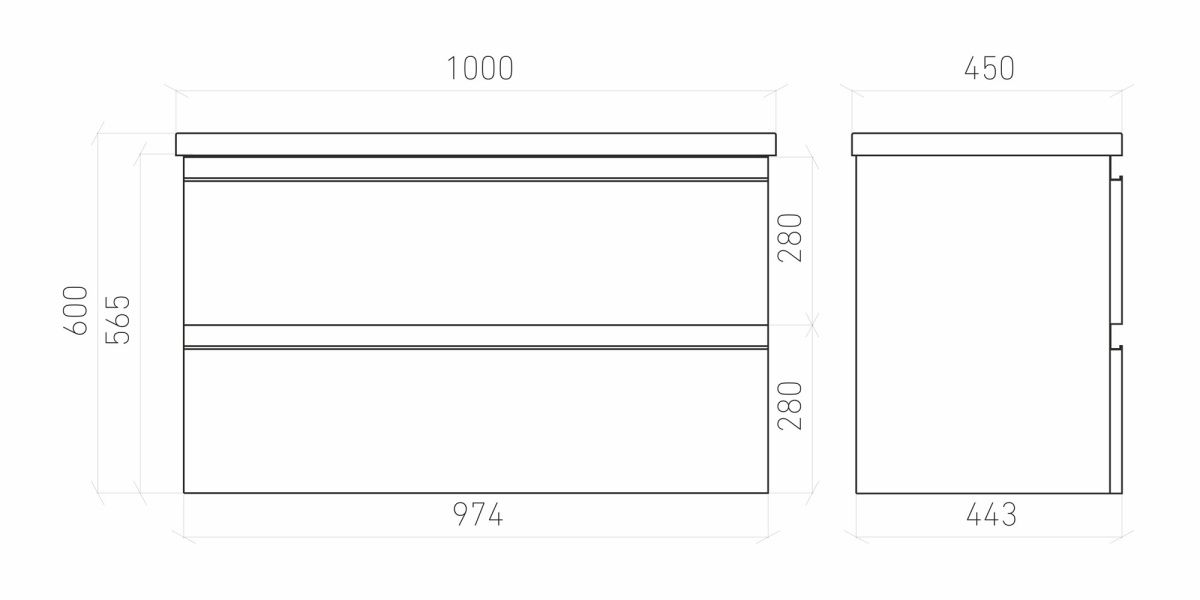 Тумба подвесная Laparet Electra 100 под умывальник Creavit Ideal 100, ультра белый глянец фото-4 Тумба подвесная Laparet Electra 100 под умывальник Creavit Ideal 100, ультра белый глянец фото-4
