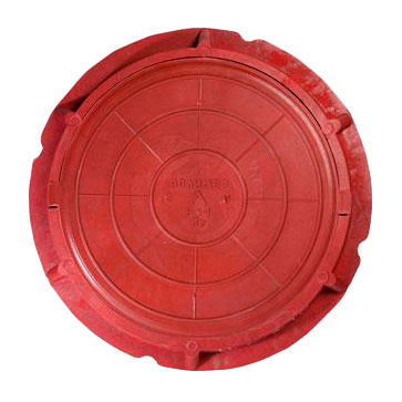 Люк полимерный, 70 кН - красный - фото1