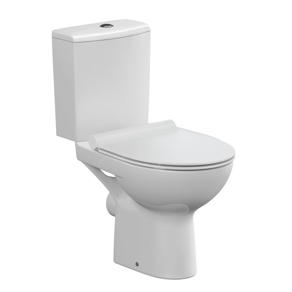 Унитаз-компакт Cersanit NATURE CLEAN ON 011 3/5л. (гориз. вып, дюр. сид. slim, lifting, easy-off, ниж. под.) белый, 1с - фото1