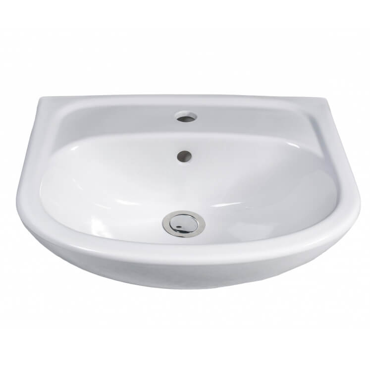 Умывальник Универсал Ностальжи 55 белый (с переливом, без пьедестала) - фото1