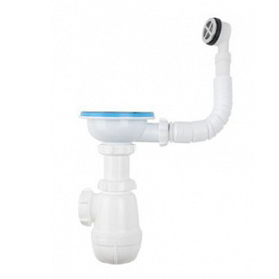 B0142 Сифон для мойки 3½х40 с круглым переливом - фото1