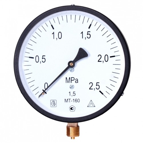 Манометр радиальный МТ-160 1,6 МПа (метрическая резьба - М20х1.5) Манометр радиальный МТ-160 1,6 МПа (метрическая резьба - М20х1.5)