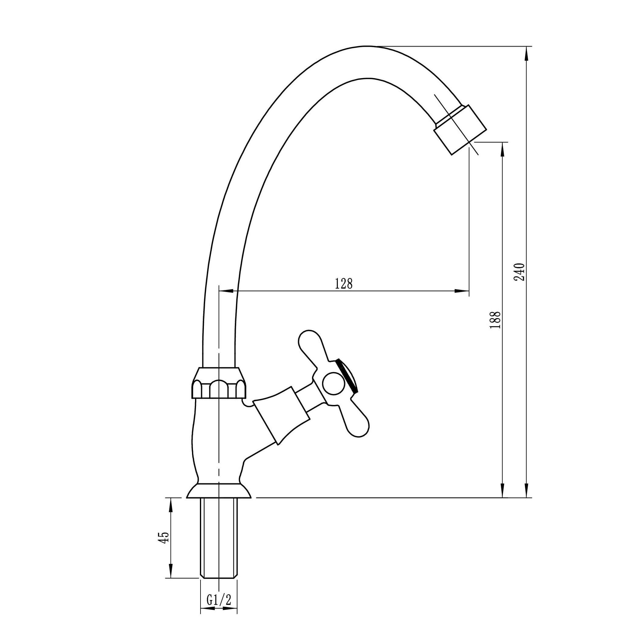 Смеситель водоразборный для холодной воды Ligeya L4165 фото-4
