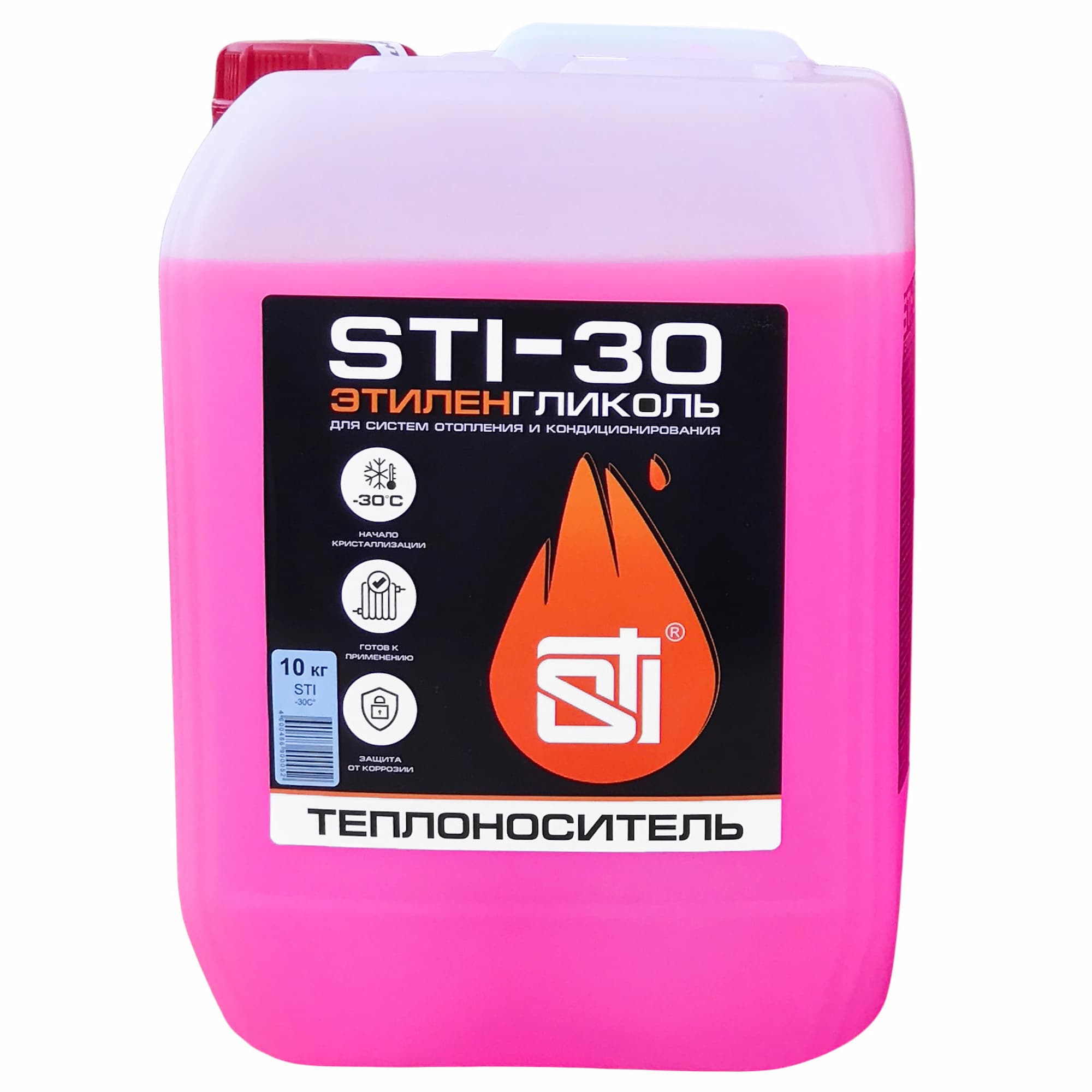 Теплоноситель (антифриз) STI этиленгликоль (-30°C) 10 кг. - фото1
