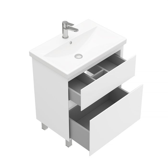 Тумба напольная Laparet Vitrum 70 под умывальник CeraStyle Elite 70, белый матовый фото-3 Тумба напольная Laparet Vitrum 70 под умывальник CeraStyle Elite 70, белый матовый фото-3