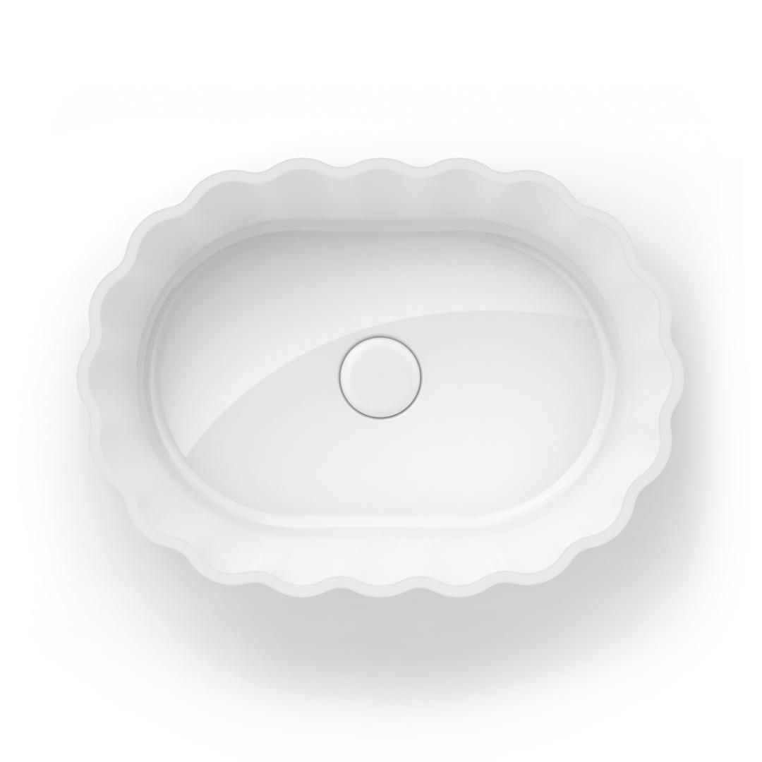 Умывальник Kerama Marazzi ARTBASIN Conchiglia 50 белый глянец - фото2 Умывальник Kerama Marazzi ARTBASIN Conchiglia 50 белый глянец - фото2