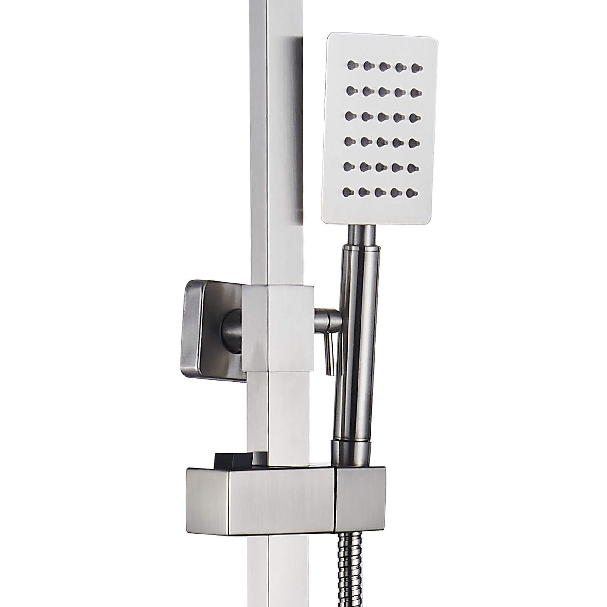 Душевая система Ligeya S1211 с одноручным смесителем, изливом, тропическим и ручным душем, нерж. фото-5