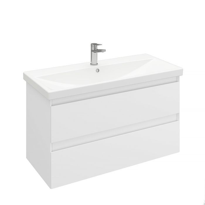 Тумба подвесная Laparet Vitrum 100 под умывальник CeraStyle Elite 100, белый матовый - фото1 Тумба подвесная Laparet Vitrum 100 под умывальник CeraStyle Elite 100, белый матовый - фото1