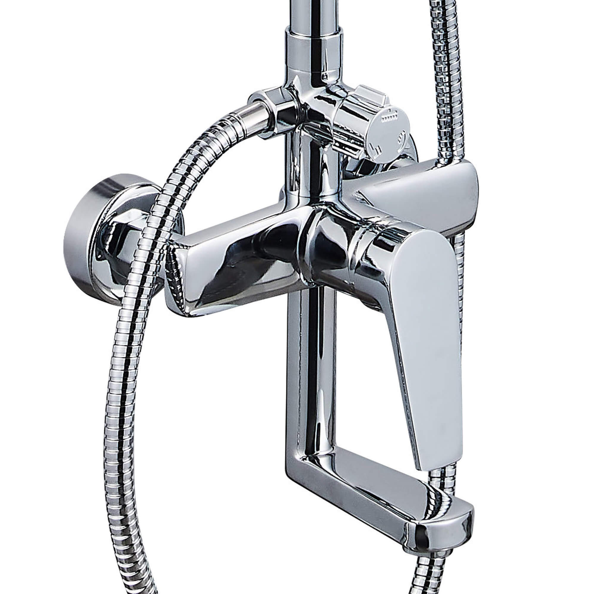 Душевая система Ligeya L1202 с одноручным смесителем, изливом, тропическим и ручным душем фото-3