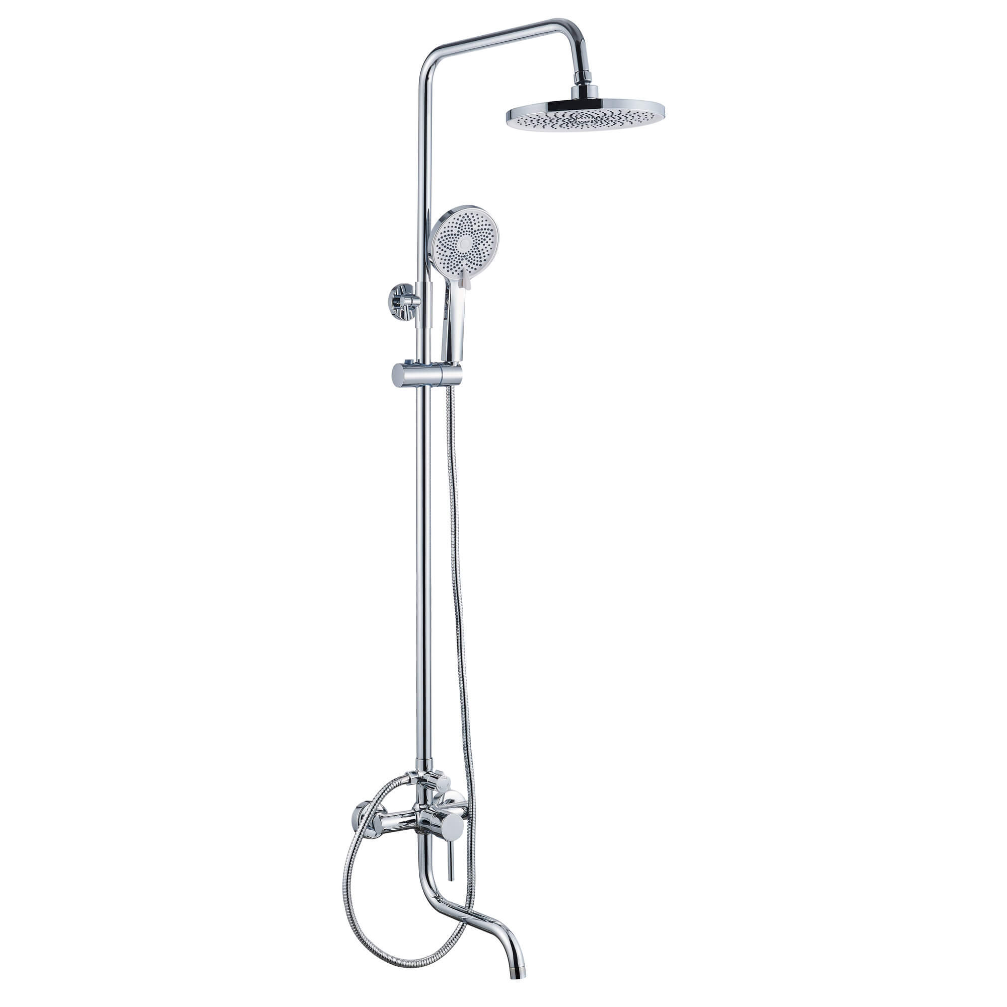 Душевая система Ligeya L1203 с одноручным смесителем, изливом, тропическим и ручным душем - фото1